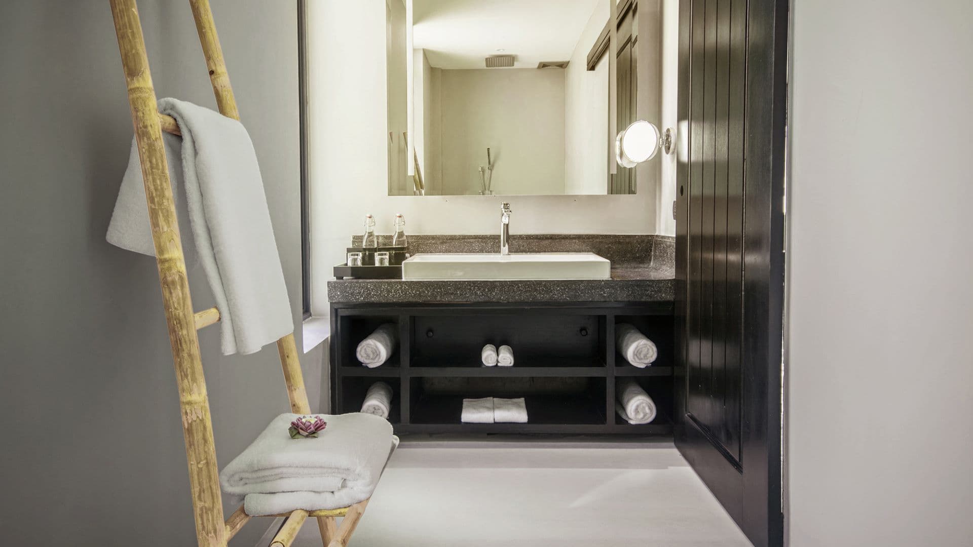 Anjali by Syphon deluxe room with pool access bathroom