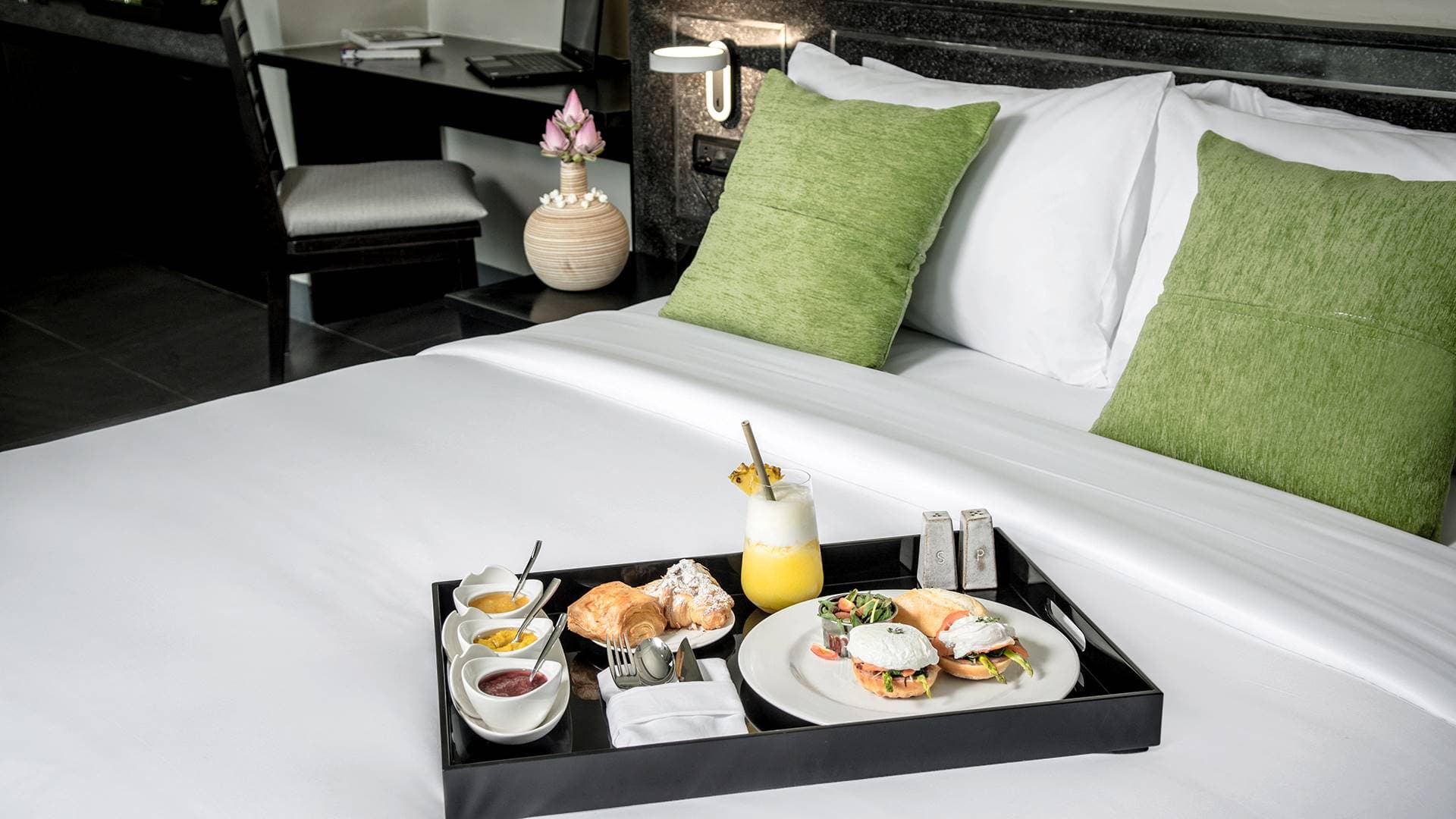 Anjali by Syphon rooftop junior suite breakfast in bed